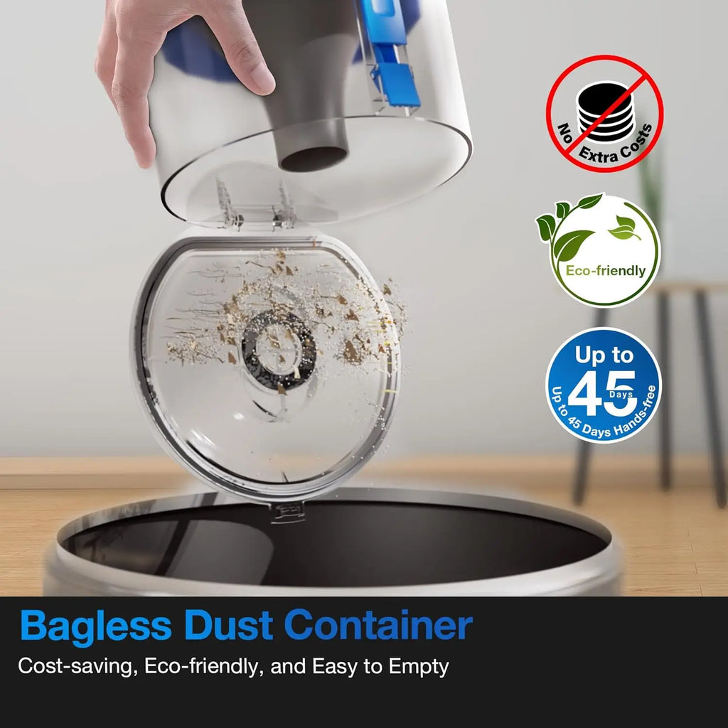 Self-Emptying Robot Vacuum and Mop, 10000Pa Suction, Tangle-Free for Pet Hair, Smart Mapping, 300 Min Runtime