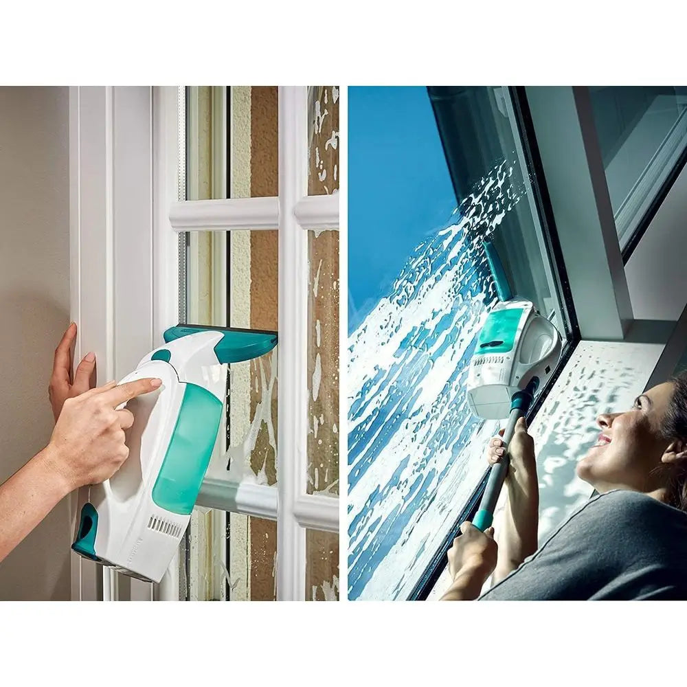 Long-Handled Window Vacuum Cleaner Set with Washers, 35-Minute Electric Cleaning Kit