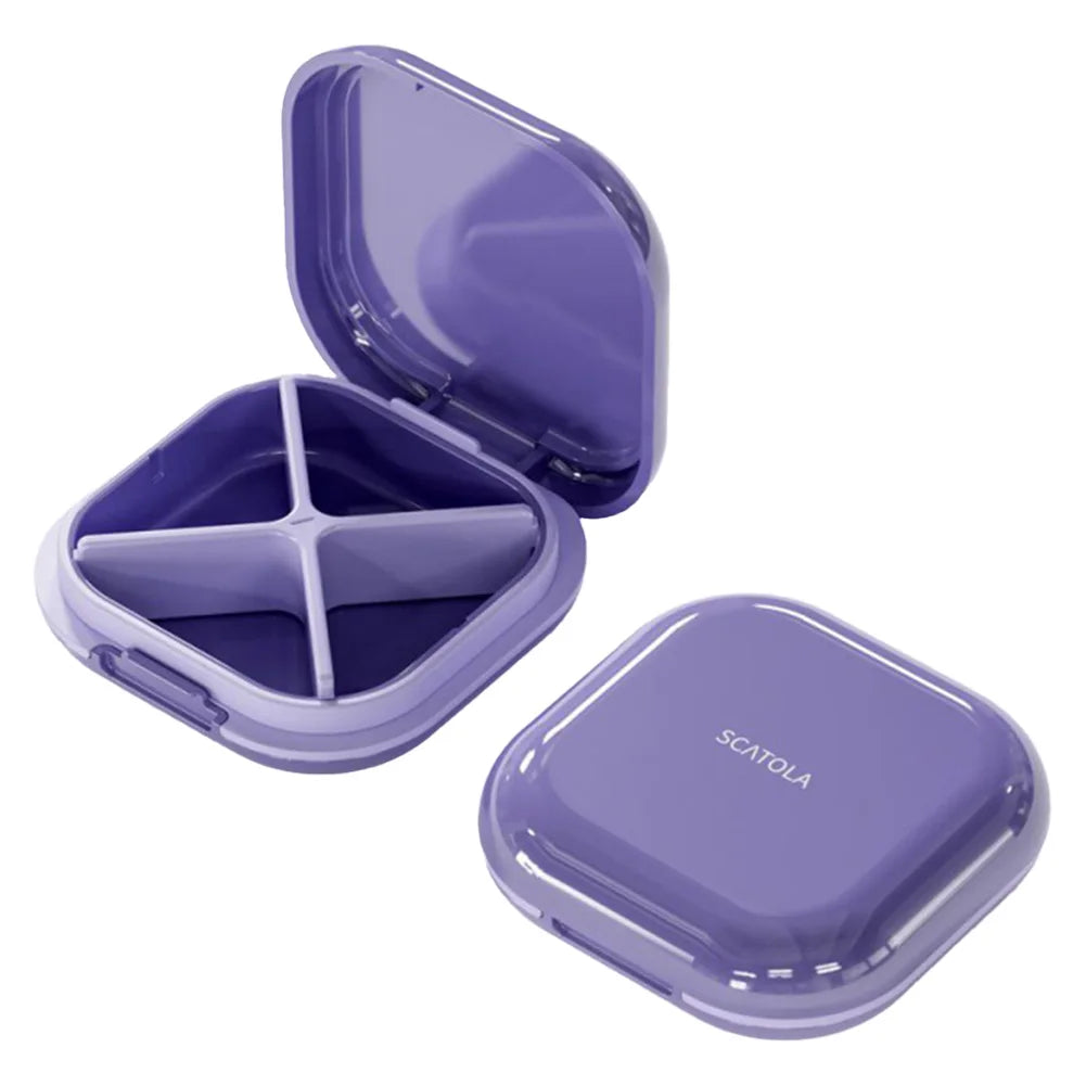 4 Grid Pill Case Portable Medicine Box Moisture-proof Small Pill Organizer Multi-Function Pill Dispenser for Outdoor Travel