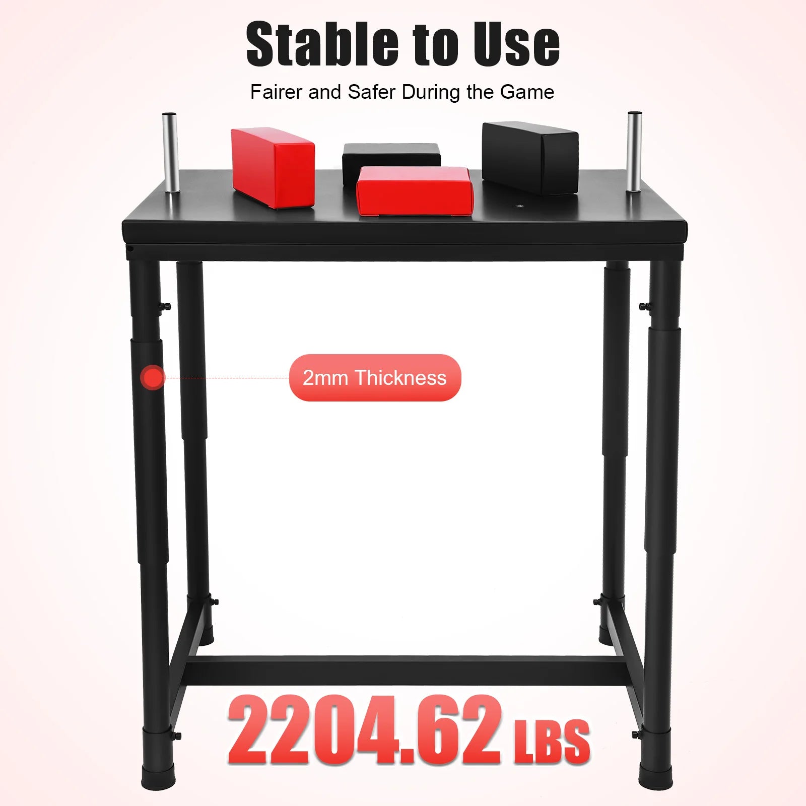 Professional Arm Wrestling Table 2204lbs Capacity Standard Arm Wrestling Battle Table for Gym Home Competition Training