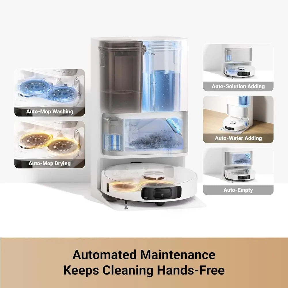 Ultra Gen 2 Robot Vacuum and Mop: 10,000Pa Suction, Auto-Empty, Self-Wash Mop, 75 Days, Smart Obstacle Avoidance, Carpet Cleaner