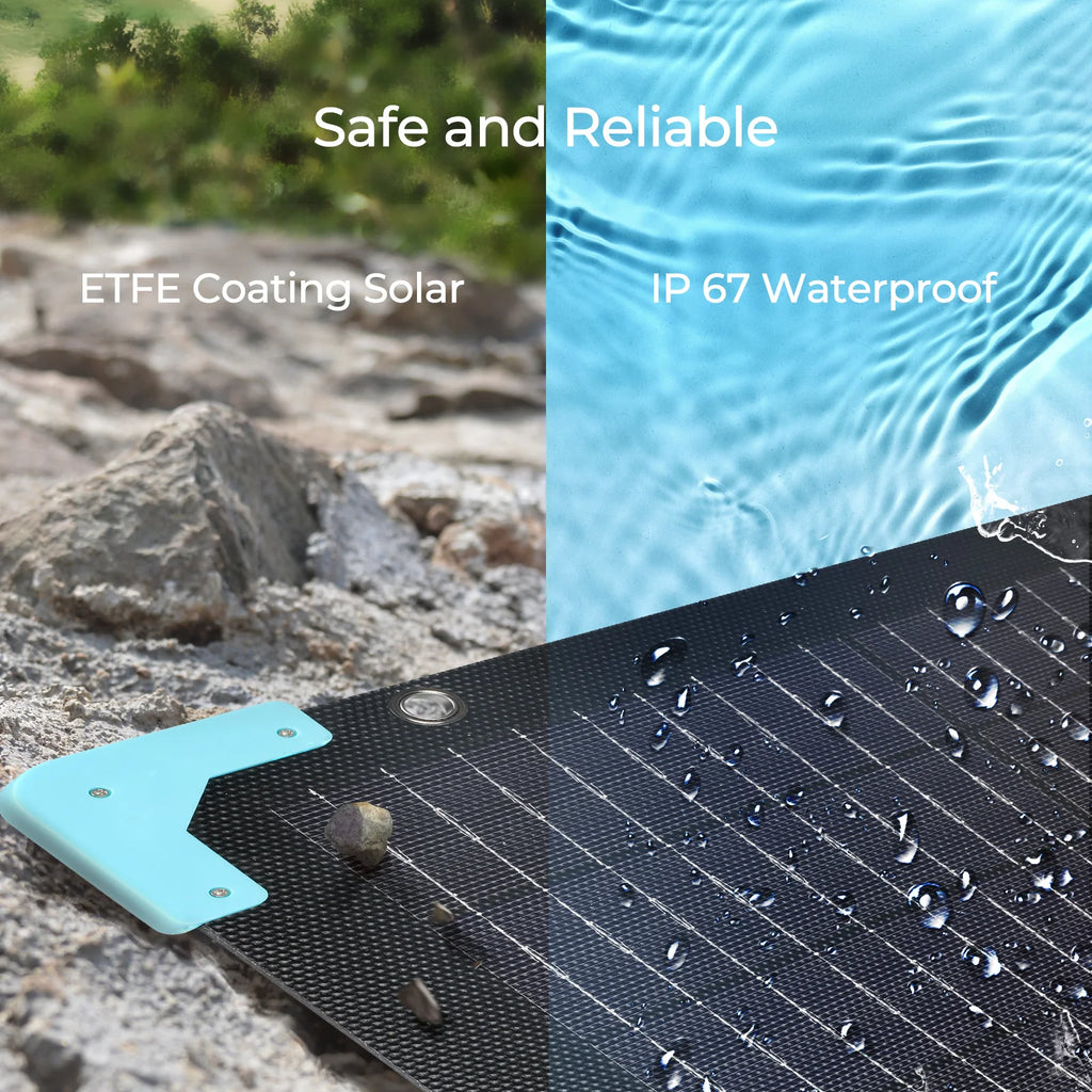 Renogy E Flex 120 Watt Foldable Solar Panel with Adjustable Kickstand and Integrated Carry Handles for Road Trip, Camping, RV