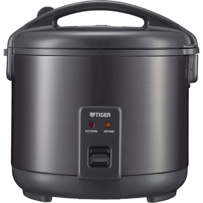 Tiger JNP-S18U-KY 10 Cup Capacity White Rice Cooker with Non-Stick Inner Pot, and Keep Warm up to 12 hours (Obsidian Black)