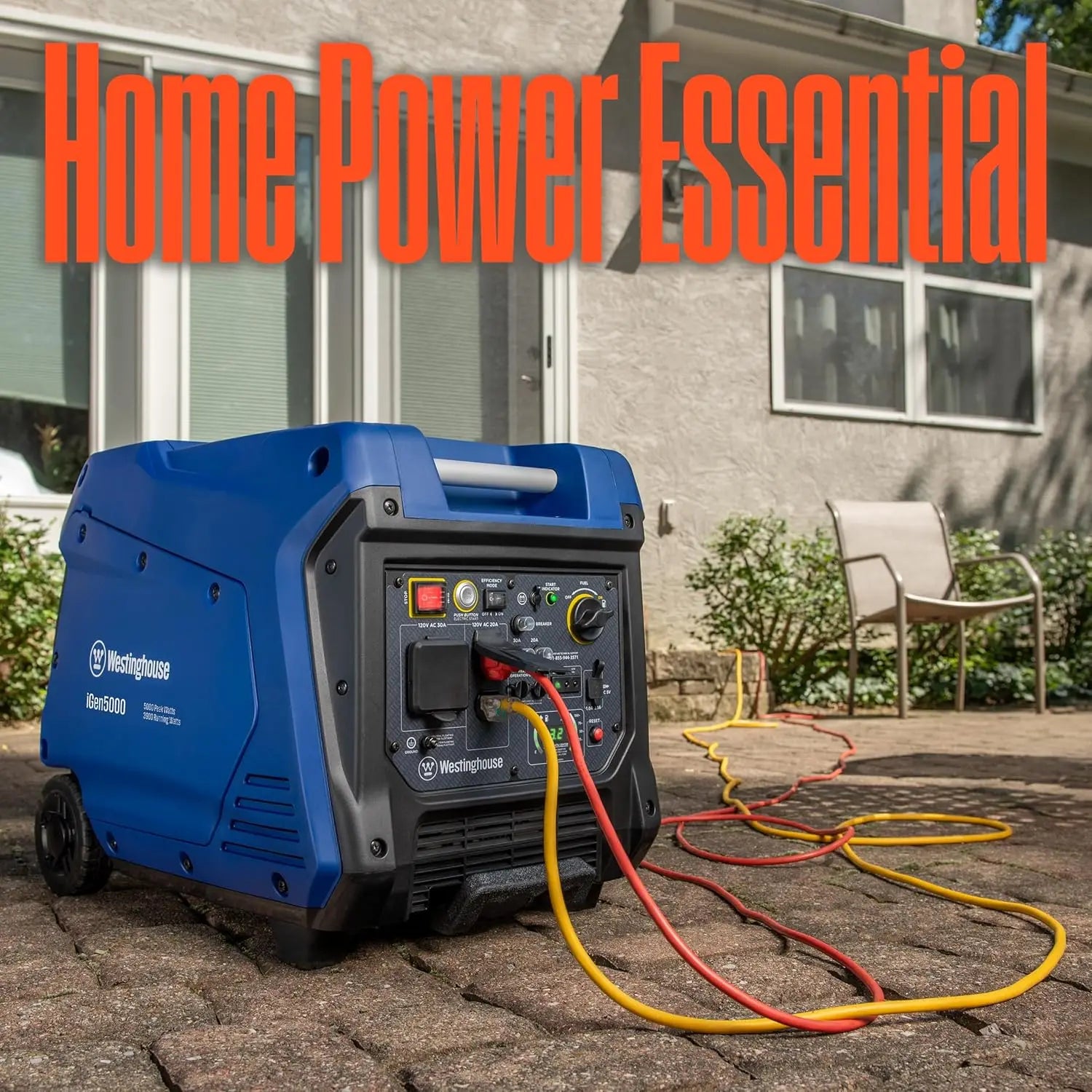 5000W Super Quiet Portable Inverter Generator with Remote Start, RV Ready, Gas Powered, Parallel Capable