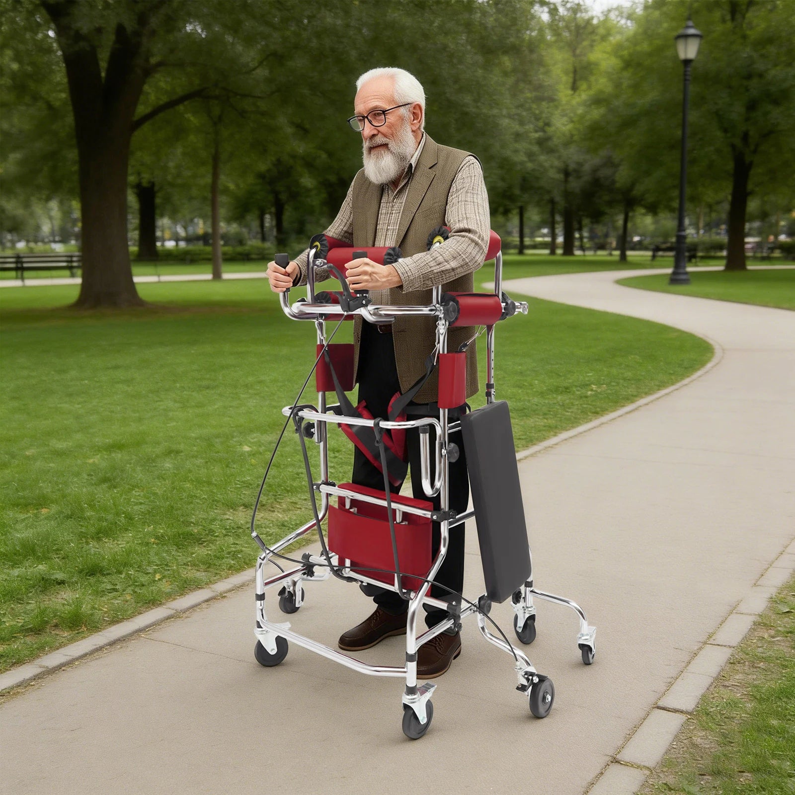 Adult Walker for Seniors Adult Standing Walker Walking Aid with Adjustable Height and Width Adult Standing Walker Aid Woman/Men