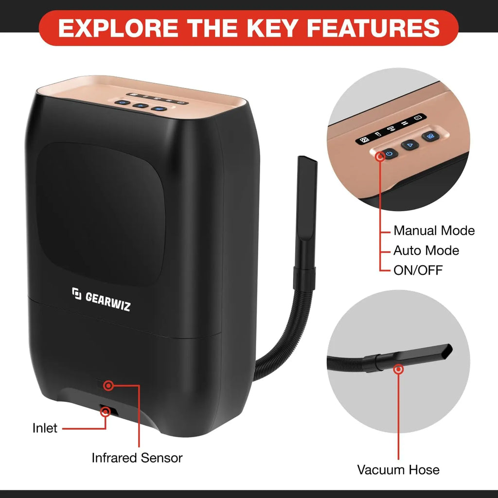 Touchless Automatic Electric Vacuum Dustpan with Nozzle for Hands-Free Multi-Mode Floor Cleaning