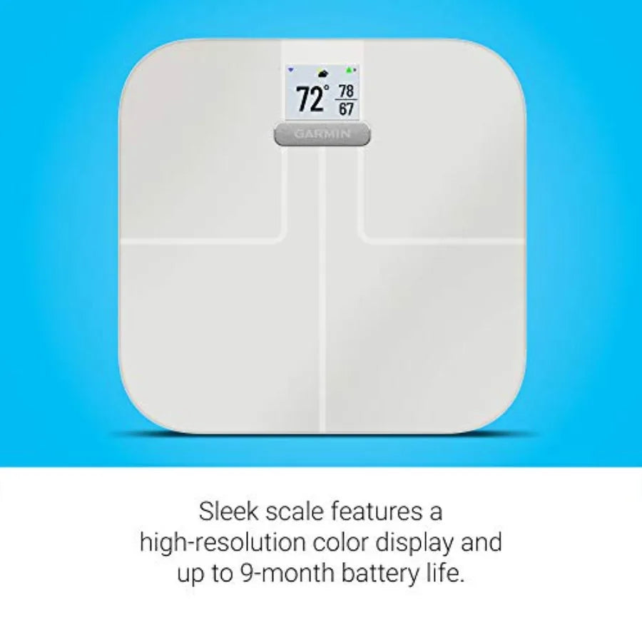 Index S2 Smart Scale with Wireless Connectivity for Body Fat Muscle Bone Mass Body Water Measurement White Renewed