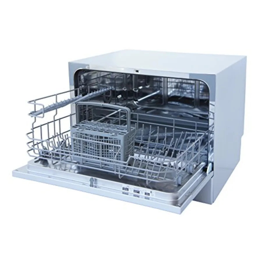 Countertop Dishwasher with Delay Start LED Silver Silver