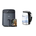 5-Qt Air Fryer Pro LE with 450 Max Temperature 6 Presets 60min Keep Warm 1.7L Electric Tea Kettle Stainless Steel Black Fast He