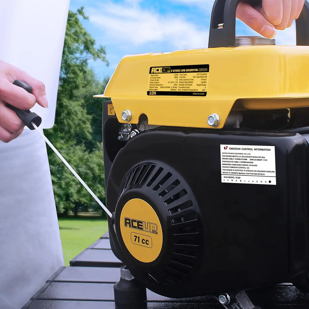 1200W Portable Gas Generator, Ultralight for Camping & Home Use, EPA Compliant