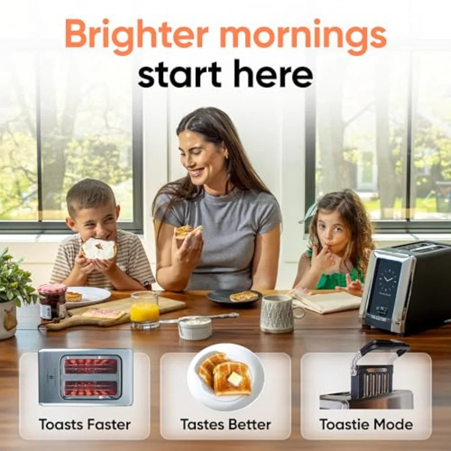 R180 Connect Touchscreen Smart Toaster with High-Speed InstaGLO Technology 6 Bread Types 7 Browning Levels Toastie Press Mode S