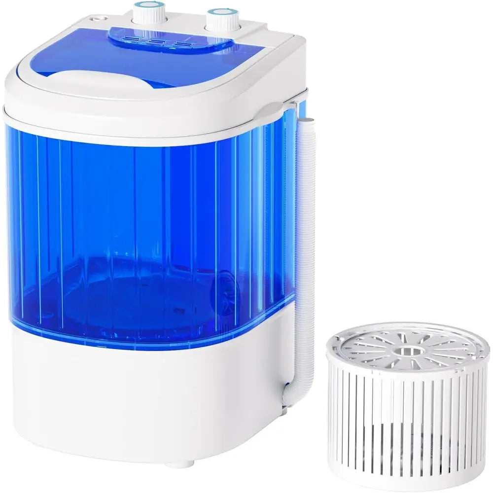 Compact 6.6lbs Capacity Single Tub Portable Washing Machine with Spin Cycle, Ideal for Home, Apartments, Outdoor, RV, Dorms - Bl