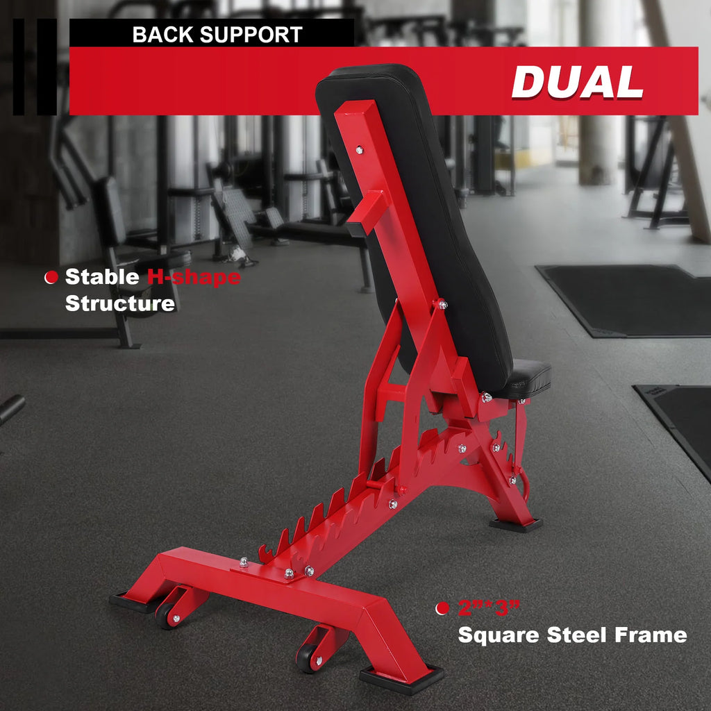 Weight Bench Adjustable Workout Bench Exercise Bench for Home Gym Dumbbell Fitness Exercise 1300 LB Stable Incline Decline Bench