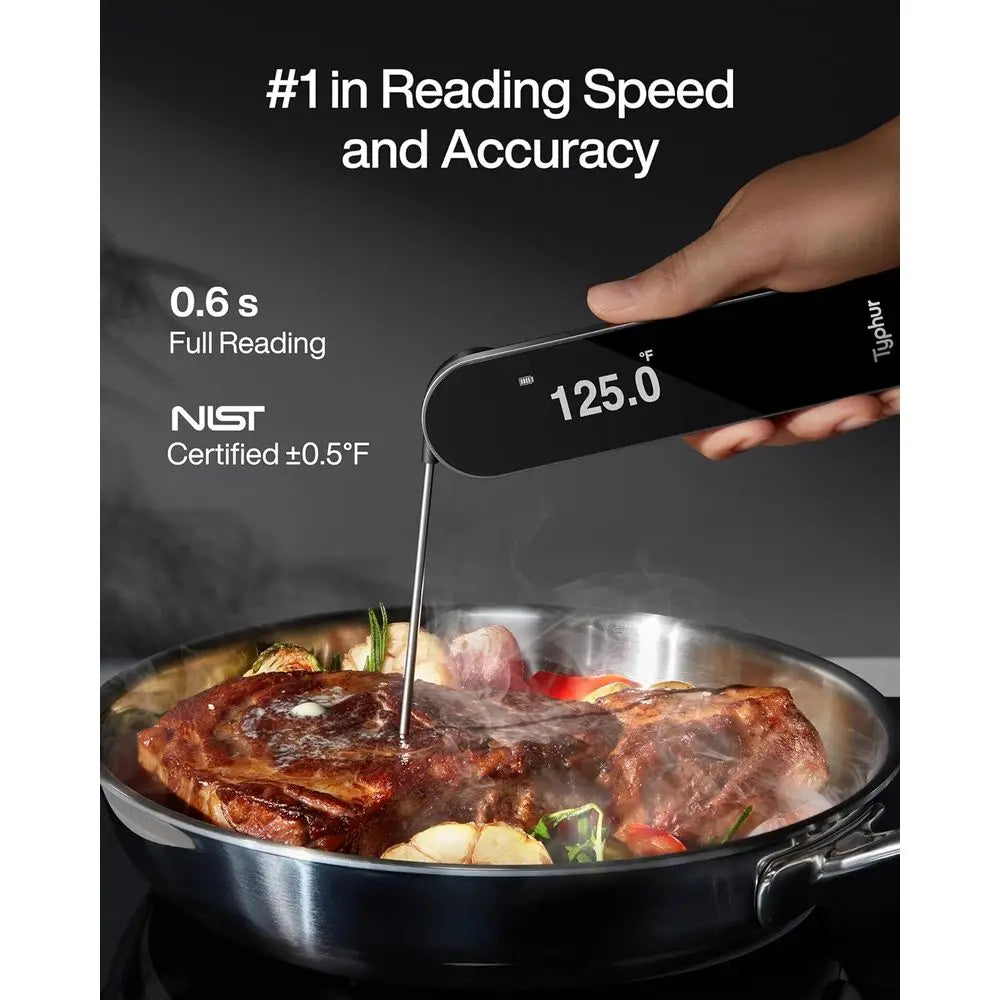 Digital Meat Thermometer with OLED Display, Waterproof for Grill, BBQ, Cooking, Smoker, Home Brewing